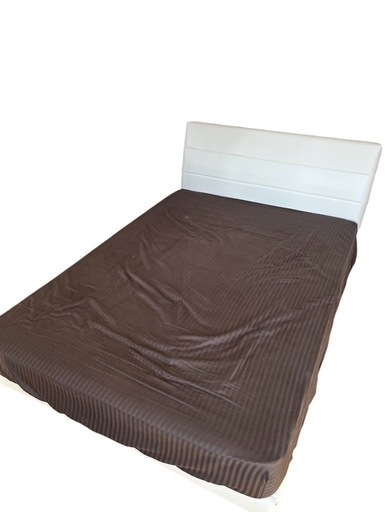 【中古良品】ダブルベット　ドリームベット　フレーム　マットレスセット　白　ホワイト