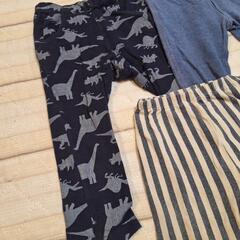 ユニクロ レギンス ボトムス ズボン 90cm 90 UNIQLO 恐竜の画像