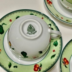 【中古品・直接手渡し限定】ティーポット　コーヒーカップ　ソーサー　セット　ベトナム食器　ミンロン　Ming Longの画像