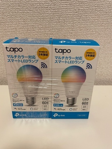 終了_【新品+中古】スマート電球2個/tp-link