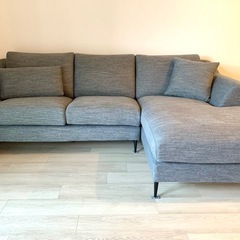 【早い発送可能‼︎】ニトリ　L字型ソファ　　NポケットA15 左ひじカウチ　グレーの画像