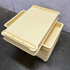 【岐阜プラスチック工業】 リス 食品用コンテナー 番重 【白】 7個セット プラケース N0390の画像