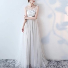 【未使用】ウエディングドレス　パーティー用ロングドレス