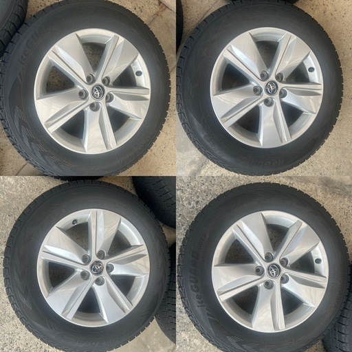 60ハリアー前期着用　225/65R17 スタッドレスタイヤ＋純正アルミホイールセット 2016年　新潟市