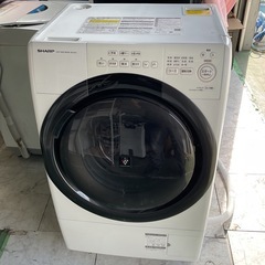 SHARP ドラム式電気洗濯乾燥機　2022年　ES-S7G-WR 中古