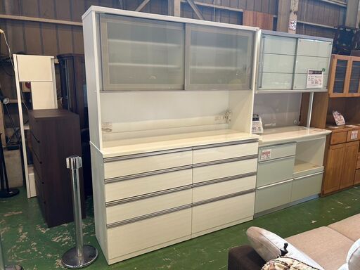 【愛品館八千代店】ニトリ　スライド扉キッチンボード　リガーレ50GH‐160KB　H50‐80C