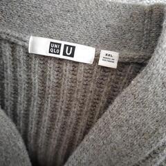ユニクロ　UNIQLO　カーディガン　メンズ　XXL グレーの画像