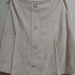 フォーマルスーツ　ジャケット　スカート　入学式　入園式　M　オフホワイト　七五三の画像