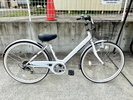 中古自転車ホワイトシティサイクル 26インチ 楽天市場】白（ハンドルタイプ一文字型）（シティサイクル