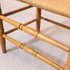 AUNT STELLA'S(アントステラ)のラダーバックチェアー 2脚セットです。アッシュ材フレームと座面にはラッシュ(井草)を使用したアメリカンカントリーのダイニングチェアーです♪の画像