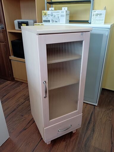 PINETYE　カップボード　ナチュラル　定価12,000円　サイズ（約）幅３９×奥４１．５×高１０１　　■近隣配送無料 買取GO‼　栄和店