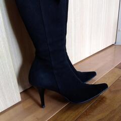 ☆最終セール中☆【DIANA】　21.5cm　黒ロングブーツの画像