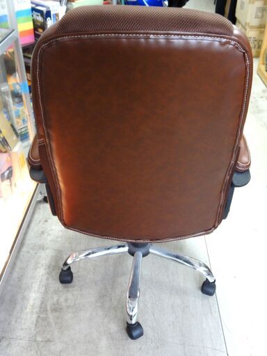 OAチェア 合皮×メッシュ ブラウン系 幅67×奥65×高108～