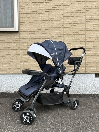 値下げしました！カトージ ベビーカー 二人でゴー　雨具付き