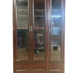 【ジ1004-7】レトロ　木製キャビネット 高さ約170cm 奥...