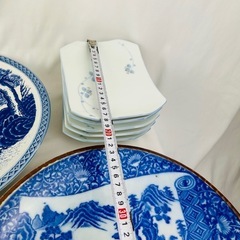 飾り皿　和皿　大皿　和食器　和風　年代物　手おこし　プレート皿　セット　中古の画像