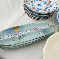 飾り皿　和皿　大皿　和食器　和風　年代物　手おこし　プレート皿　セット　中古の画像