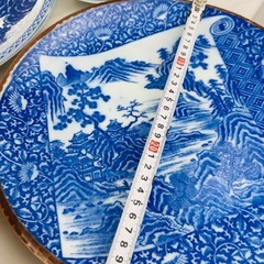 飾り皿　和皿　大皿　和食器　和風　年代物　手おこし　プレート皿　セット　中古の画像