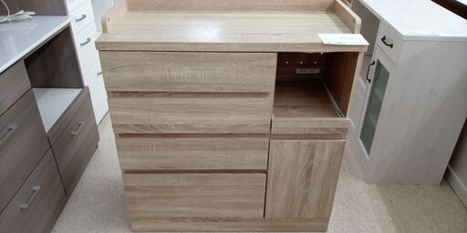 ★ジモティ割あり★ ペガコ－ポレ－ション レンジ台 白 H205.5×D44×W89 クリーニング済み TJ8974