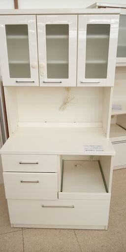 ★ジモティ割あり★ マルミツ レンジボード 白 H180×D54.5×W88.5 クリーニング済み TJ8976