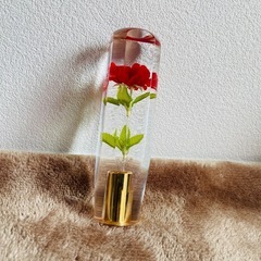 シフトノブ 一輪の薔薇 造花