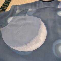 メンズMサイズくらい　月と宇宙飛行士みたいな柄シャツの画像