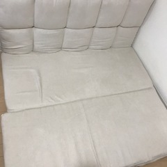 [予約中]セミダブル ソファベッド アイボリーの画像