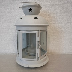【差し上げます】IKEA キャンドルランタン 星 ホワイト