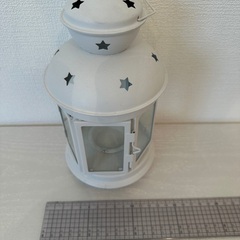 【差し上げます】IKEA キャンドルランタン 星 ホワイトの画像
