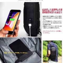 [新品未使用品]OZUKO ボディバッ　グ　大容量　防水　USBポート付き　ショルダーバッグ　赤　盗難防止　まとめ買い歓迎　卸します　アマゾン引き上げ商品　倒産品　問屋　倒産品　転売OK　ネット商材　賞品　景品　コンペの画像
