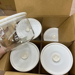【新品未使用】密閉パック&レンジ 大×2 小×2 耐熱ガラス容器