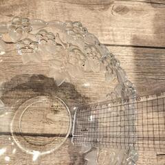 ぶどう柄　ガラス皿　レトロの画像