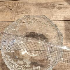 ぶどう柄　ガラス皿　レトロの画像