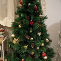 商談中[値下げ]クリスマスツリー 約165cm オーナメント付きの画像