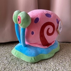 ☆新品タグ付き☆ スポンジボブ　ゲイリー　大きめ　ぬいぐるみの画像