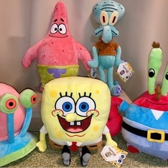 ☆新品タグ付き☆ スポンジボブ　ゲイリー　大きめ　ぬいぐるみの画像