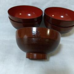 【美品】汁椀 4客セット  味噌汁、スープの画像