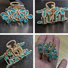 フラワーヘアクリップ（新品）の画像