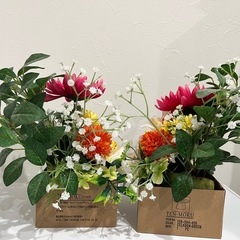 仏花　造花　ハンドメイド　一対の画像
