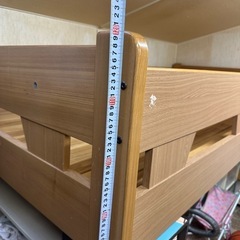値下げします。木製ハイベッド  ニトリ？の画像
