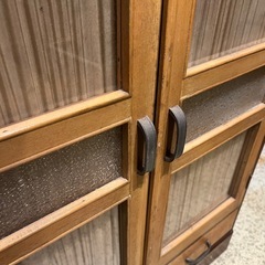 《売約済》【池上店】昭和レトロ キャビネット ヴィンテージ ガラス棚 飾り棚 古民家 古道具 当時物の画像