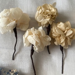 ヘアアクセサリー　ドライフラワーの画像