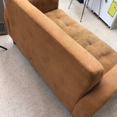 【708】2人掛けソファ キャメル 2人用の画像