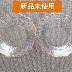 【新品】曽我ガラス　義山　輪花皿　2枚セット