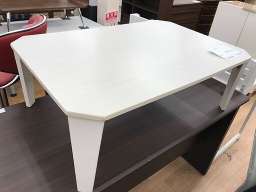 ★ジモティ割あり★ ニトリ 折り畳みテーブル ホワイト H32×W91×D61 クリーニング済み KJ6424