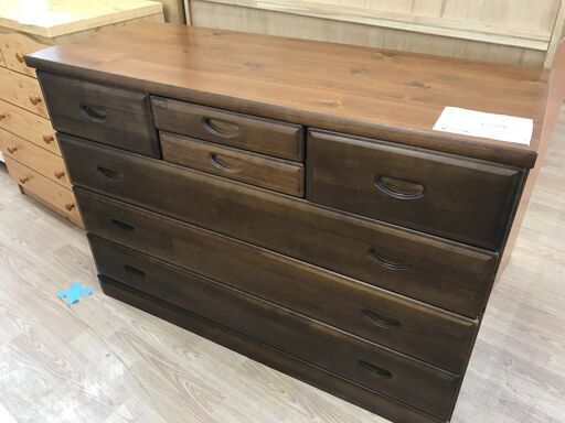 ★ジモティ割あり★  チェスト ダークブラウン H84×W120×D44 クリーニング済み KJ6428