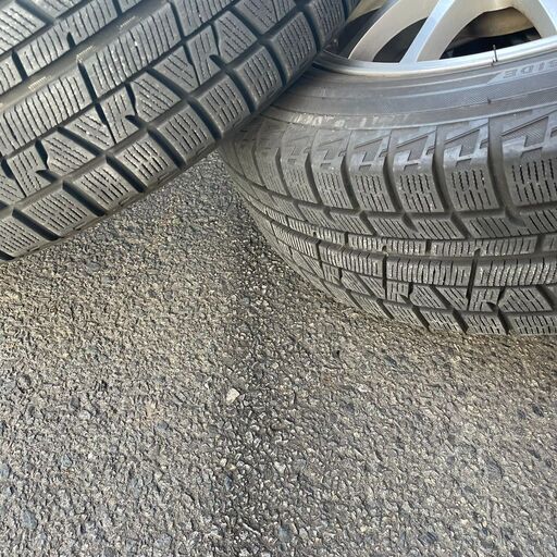 LSZ アルミホイール 4本 16×6.5J 5H 100 YOKOHAMA スタッドレスタイヤ 215/60R16 ナット付き マークX
