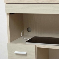 【お譲り先決定しました】ルーター　Wi-Fi隠し　電話台棚　木目調ホワイトの画像