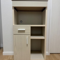 【お譲り先決定しました】ルーター　Wi-Fi隠し　電話台棚　木目調ホワイトの画像