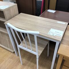 ★ジモティ割あり★  1人用デスクセット ナチュラル＆白 W80...